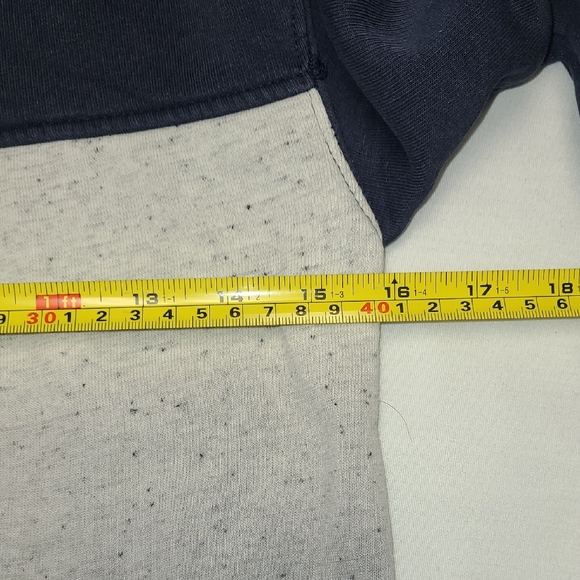 Zara Navy and Gray Umbre Distressed Long sleeve  Crewneck Sweatshirt 7 - Picture 6 of 7